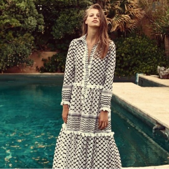 Dodo Bar Or Mona Tassel embroidered Maxi Dress - Picture 1 of 5